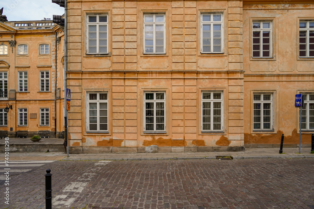 typical Polish building facade typical Polish building facade