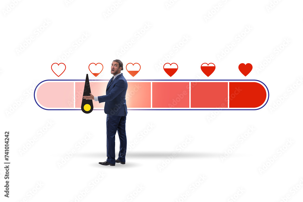 Love meter concept for valentines day Love meter concept for valentines day