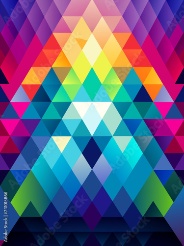 cool triangular gradient background. Modern abstract geometric pattern. Bright colorfull wallpaper. vector