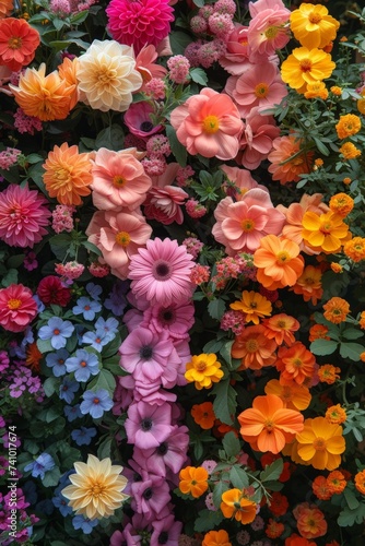 Vertical Wall of Flowers