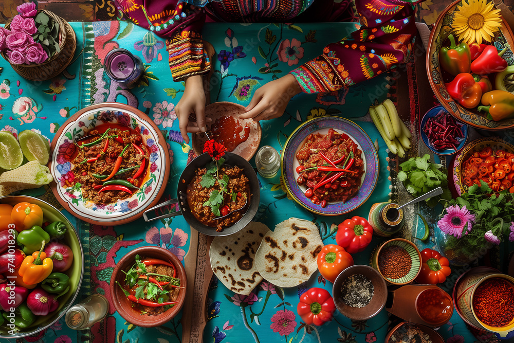 Savoring Tradition: A Mexican Feast with Chiles en Nogada