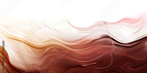 Abstract watercolor paint background dark Brown gradient color with fluid curve lines texture