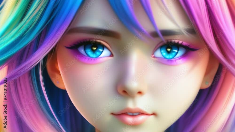 Charming video of an anime girl character. Perfect for animation enthusiasts, storytelling projects, or adding whimsy to multimedia creations Charming video of an anime girl character. Perfect for animation enthusiasts, storytelling projects, or adding whimsy to multimedia creations