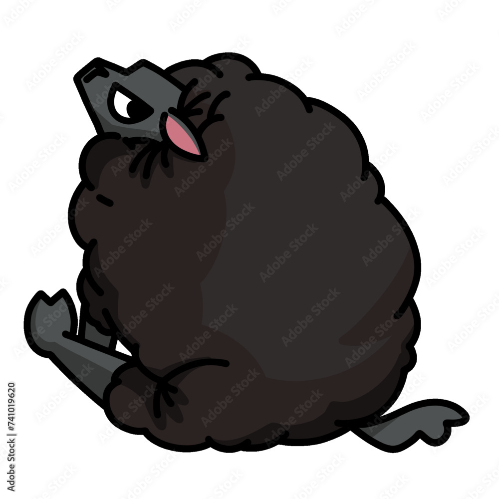 cute black sheep transparent background vector illustration cute black sheep transparent background vector illustration