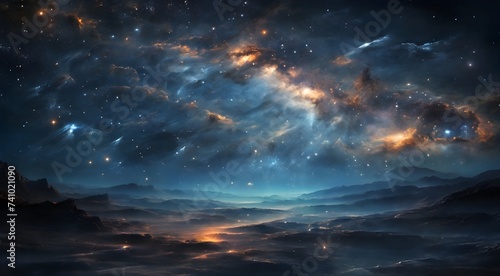 the vastness of the universe - a sky full of stars and galaxies