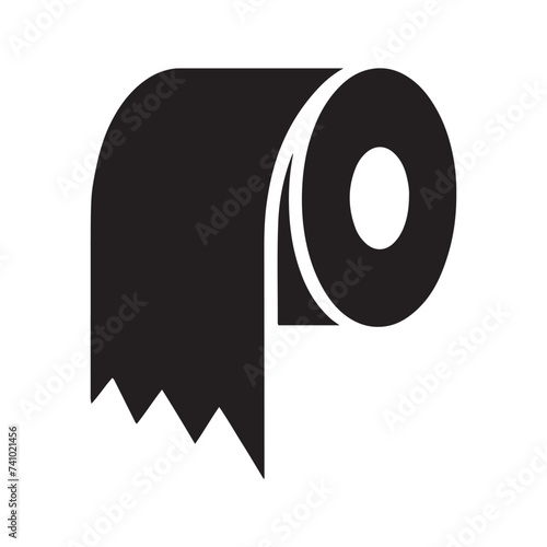 Toilet Paper Roll silhouette, Symbolizing Practicality, Comfort, and the Everyday Necessities of Modern Living and Hygiene.