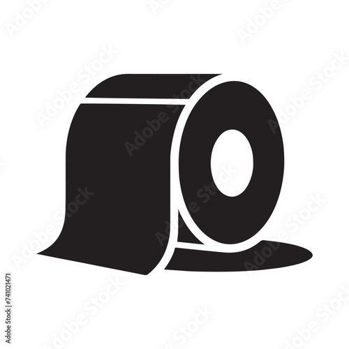 Toilet Paper Roll silhouette, Symbolizing Practicality, Comfort, and the Everyday Necessities of Modern Living and Hygiene.