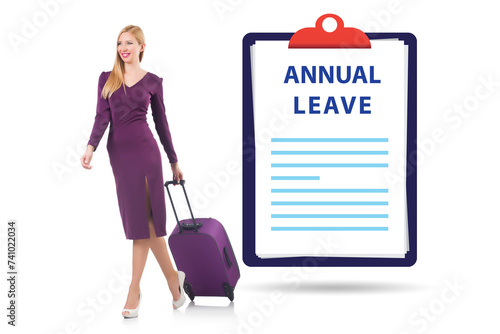 Concept of annual vacation and leave #741022034