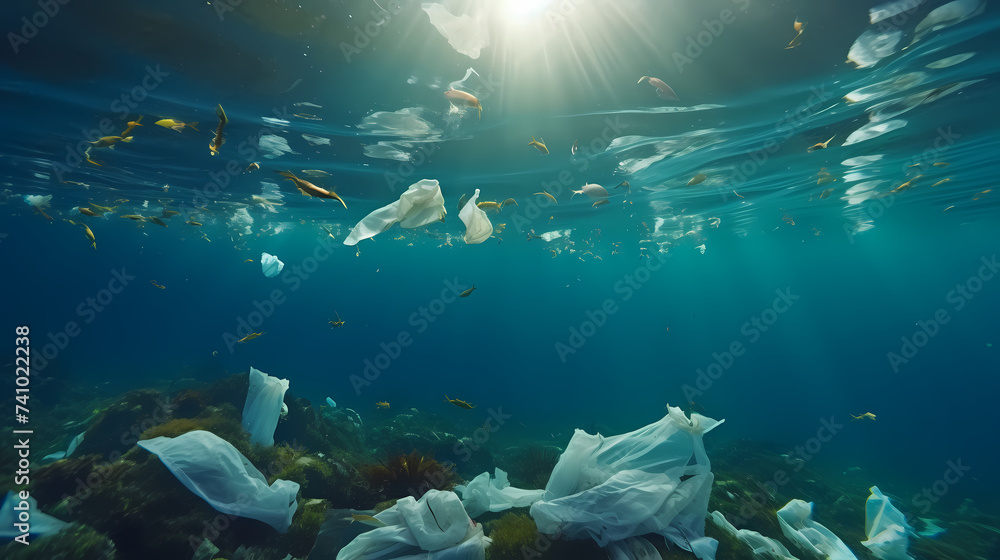 Fototapeta premium The ocean is full of marine debris