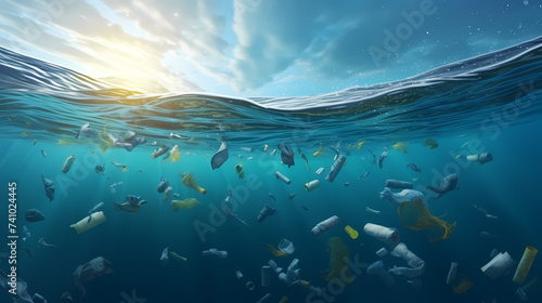 Oceans polluted by plastic waste