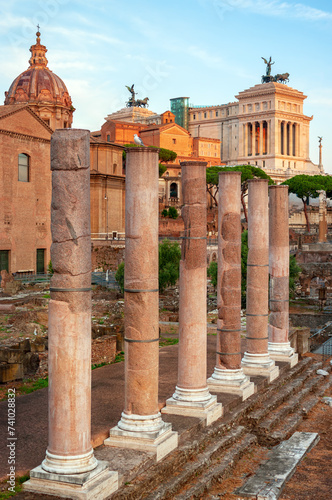 The Roman Forum (Forum Romanum) in Rome Italy.