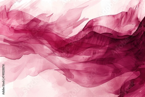 Abstract watercolor paint background dark Maroon gradient color with fluid curve lines texture