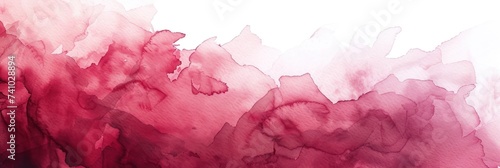 Abstract watercolor paint background dark Maroon gradient color with fluid curve lines texture photo