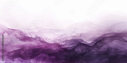 Abstract watercolor paint background dark Mauve gradient color with fluid curve lines texture