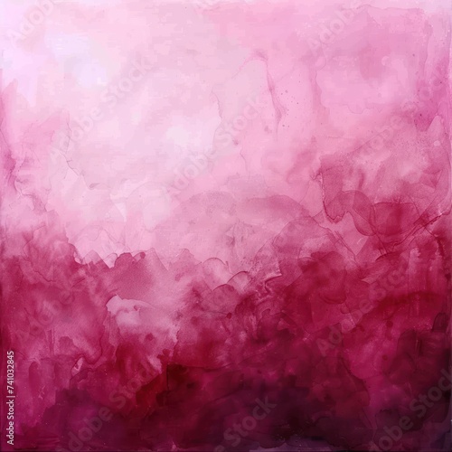 Abstract watercolor paint background dark Rose gradient color with fluid curve lines texture 