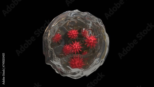 Fotografija Bacteria, zombie virus , microbes preserved in thawing ice