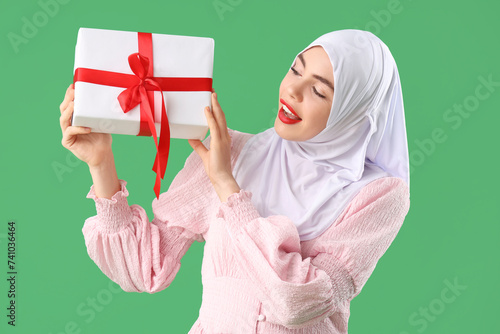 Beautiful Muslim woman with...