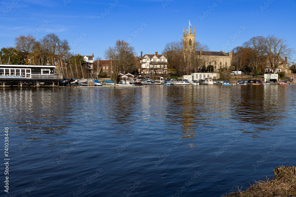 Hampton village in a London Borough, and its river Thames sailing club
