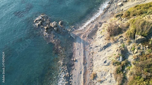 Urkmez Beach drone view in Turkey photo