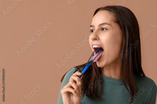 Beautiful young woman with ...