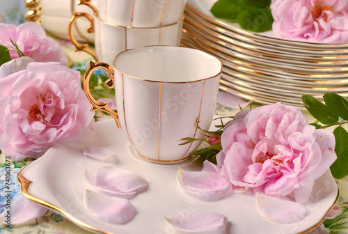 Still life with a beautiful cup, luxury