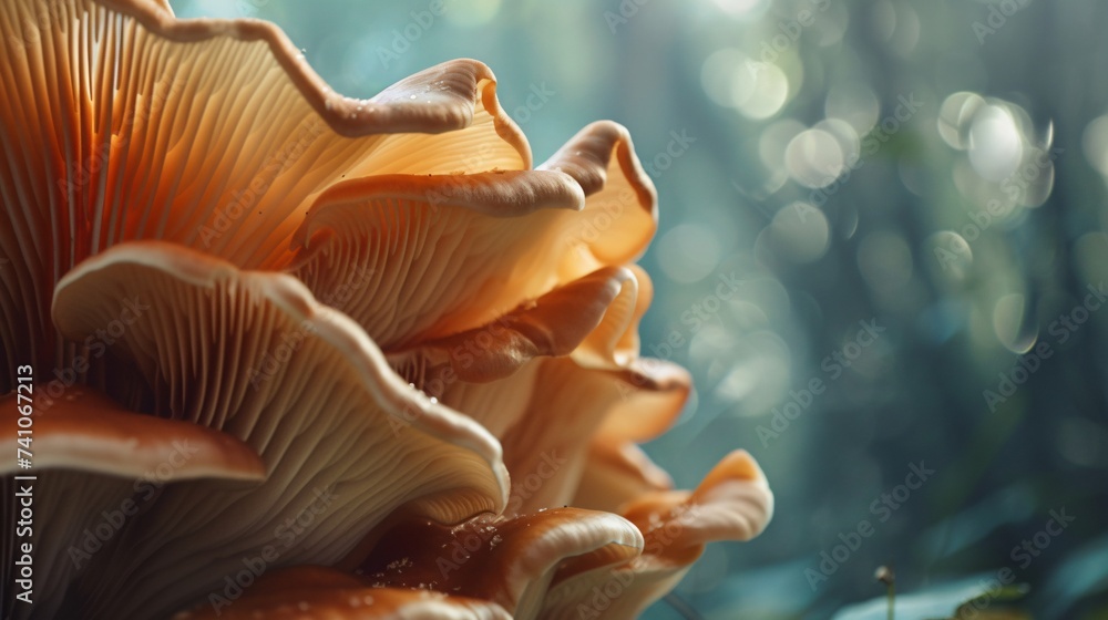 Gros plan sur des champignons dans une forêt » IA générative Gros plan sur des champignons dans une forêt » IA générative