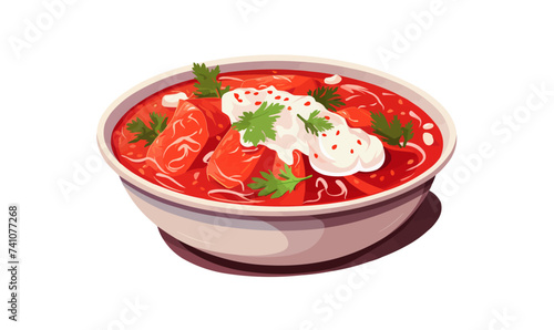 ukrainian borsch vector flat minimalistic isolated illustration