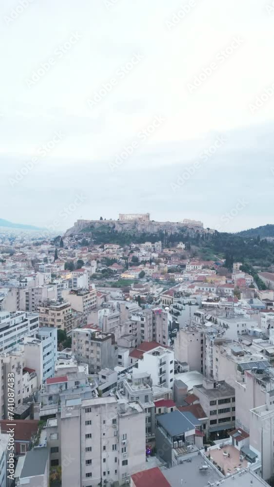 Aerial video over the city of Athens and the Acropolis in the background. Greece Aerial video over the city of Athens and the Acropolis in the background. Greece