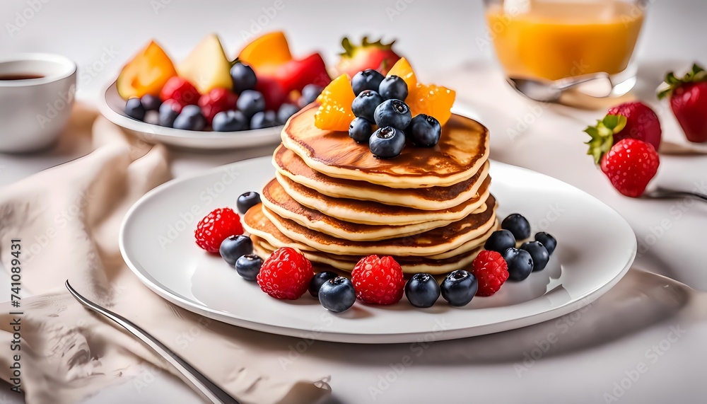 pancakes with berries
