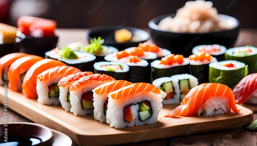 sushi on a plate sushi on a plate