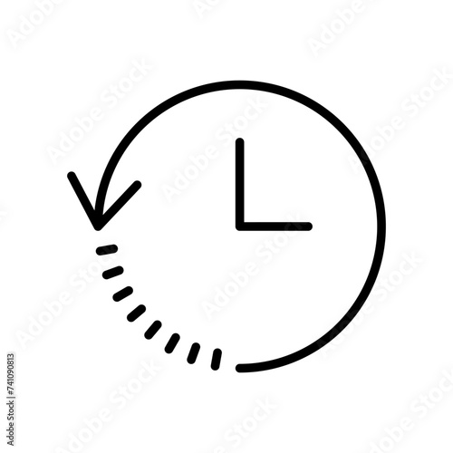 History icon vector. recent event history