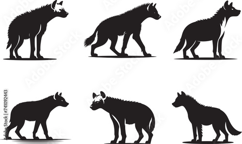 hyena silhouette vector illustration photo