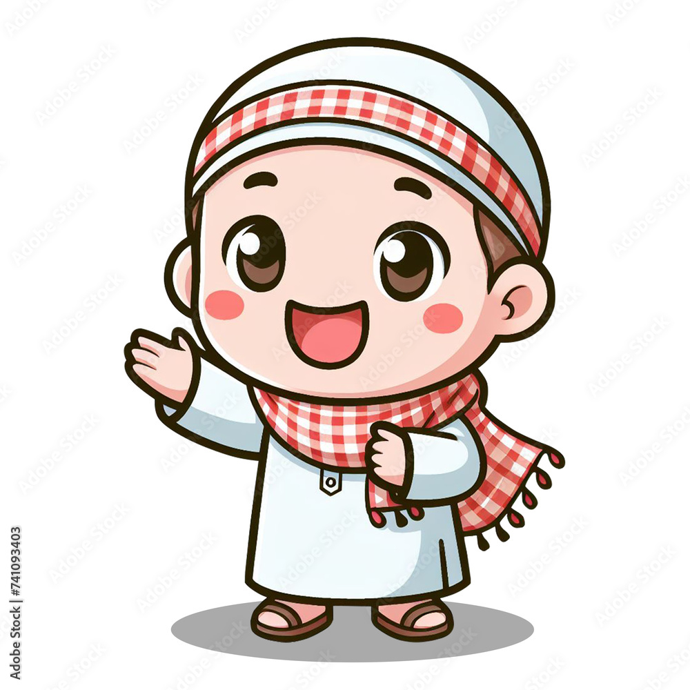 Simple Cartoon of Priest Muslim Simple Cartoon of Priest Muslim