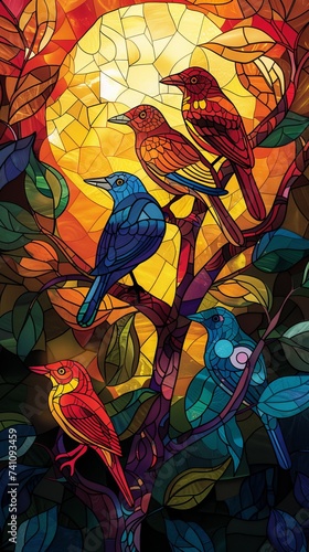 background with birds © Aline