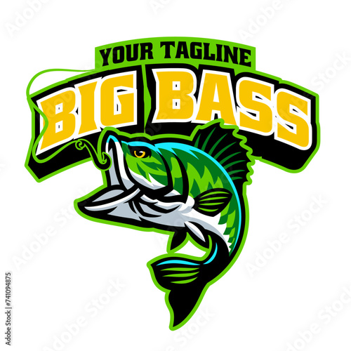 Bass Fishing Logo for Fishing Company photo