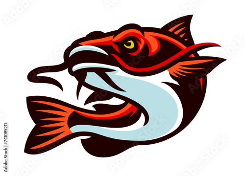 Catfish Vector Mascot Logo Design