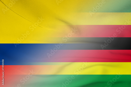 Colombia and Zimbabwe state flag international contract ZWE COL