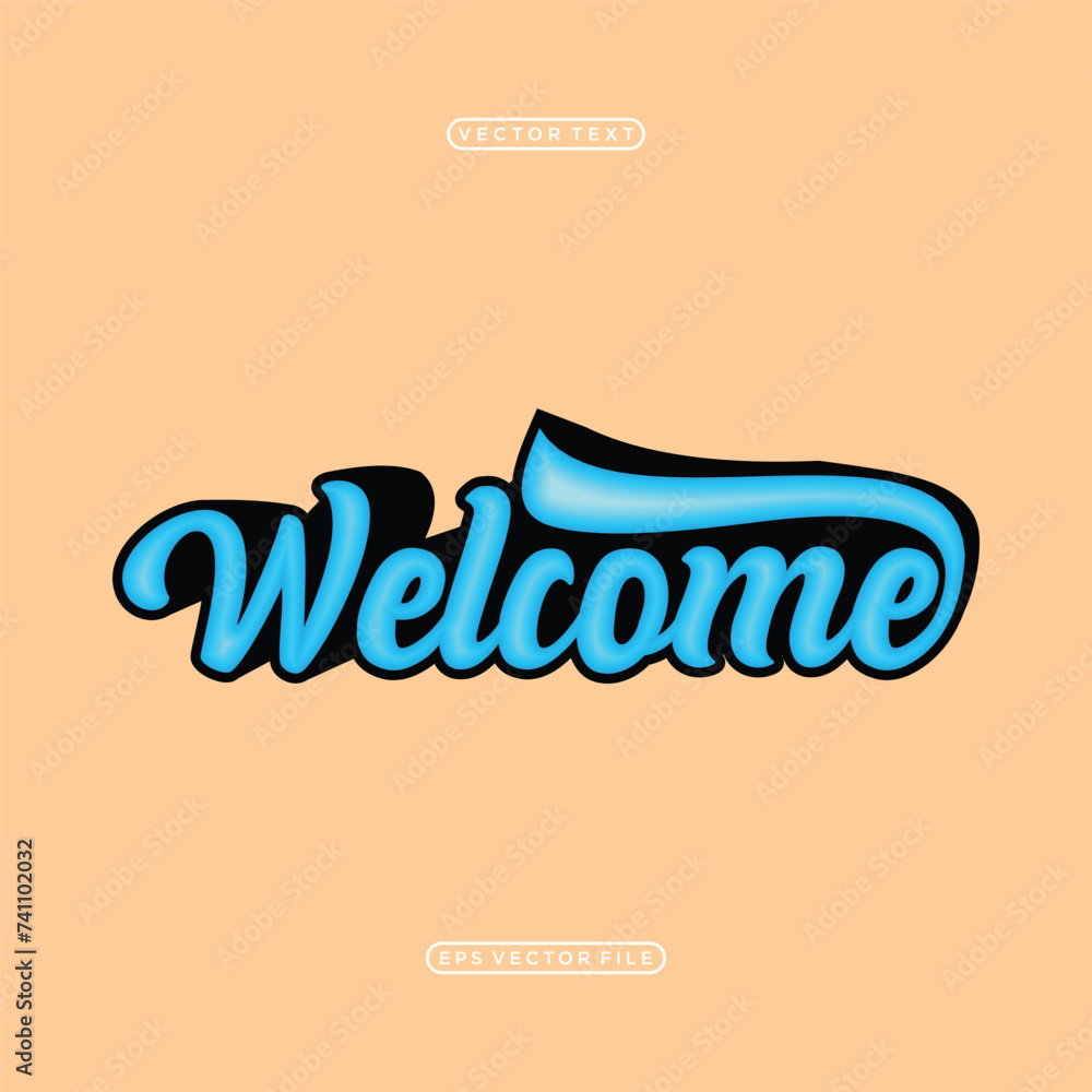 letter welcome with modern style text. welcome writing in vintage ...