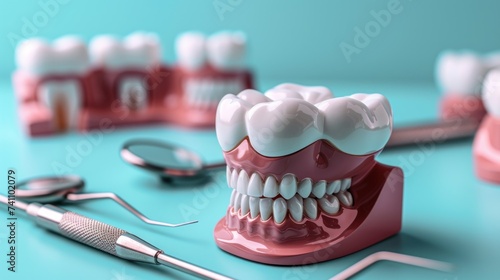 Model concept image of dental background