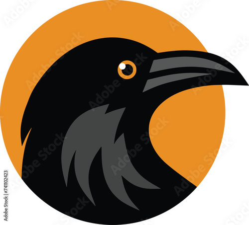 Black crow logo design