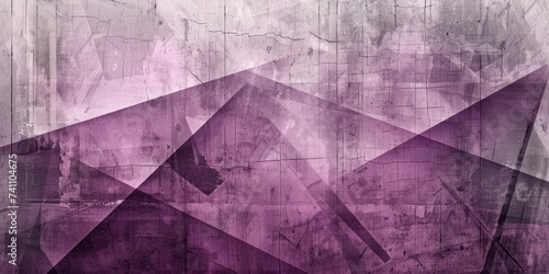 Colorful grunge photo wallpaper with geometric abstraction on concrete background