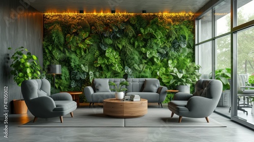 Eco style interior design office photo