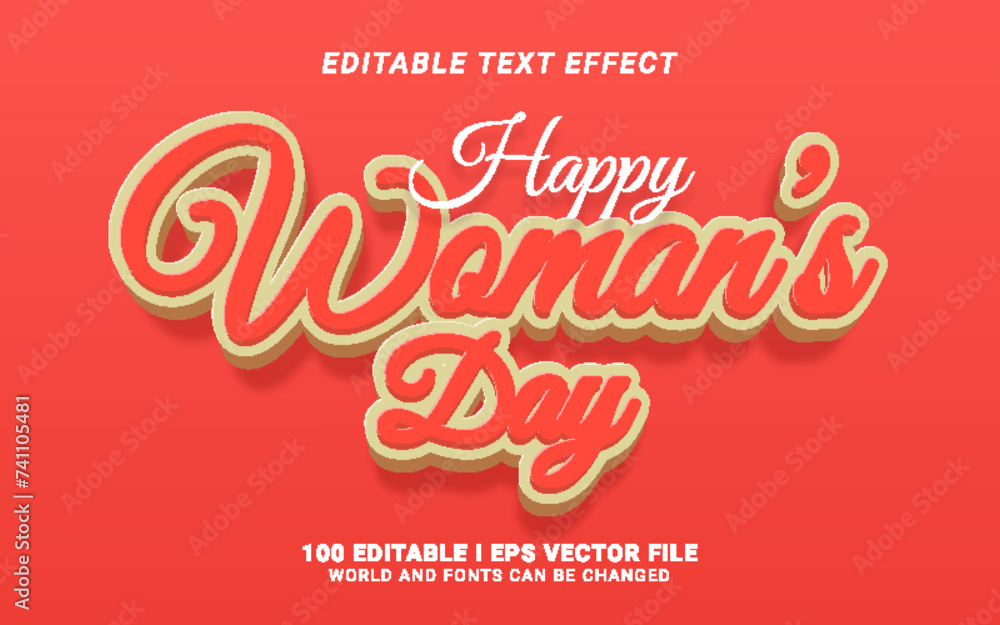 happy woman's day 3d style text effect graphic design happy woman's day 3d style text effect graphic design