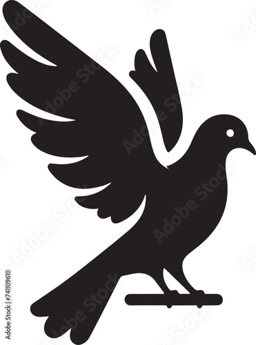 Pigeon silhouette vector illustration