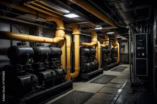 Underground compressed air system room, air fan