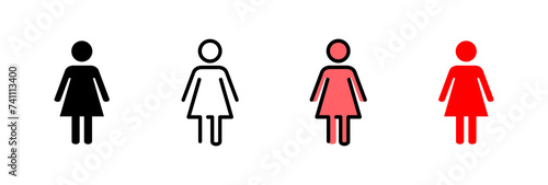 Female icon vector illustration. woman sign and symbol