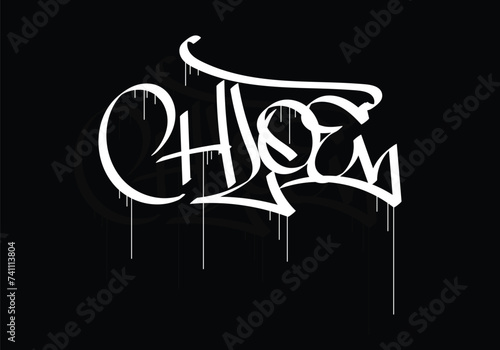 CHLOE bible girl name graffiti tag style photo