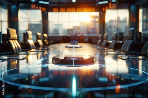 Wallpaper Mural Business meeting room or the future Hi-tech conference room modern technology Torontodigital.ca