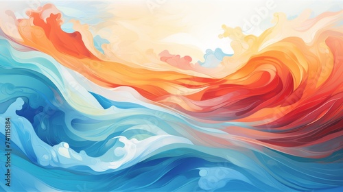 Abstract waves background