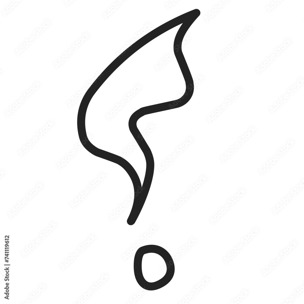hand drawn exclamation mark